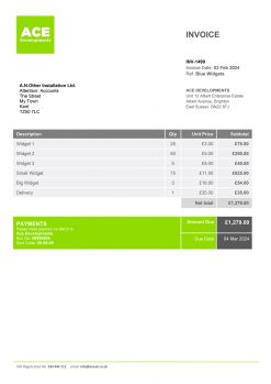 Block - Invoice