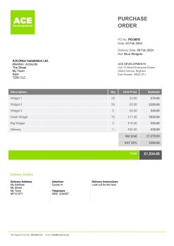 Block - Purchase Order