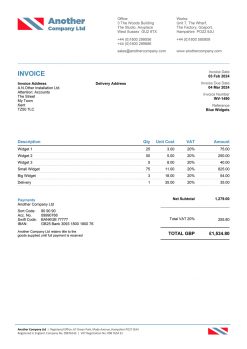 Brit - Invoice