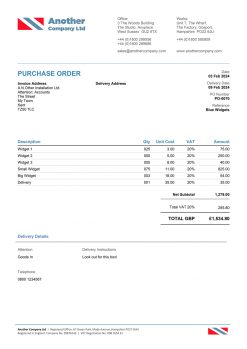Brit - Purchase Order