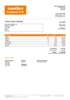 Orange - Purchase Order