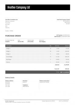 Pro - Purchase Order