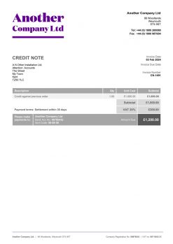 Simple - Credit Note