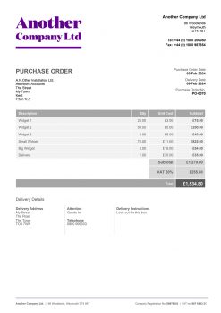 Simple - Purchase Order